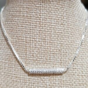 Elegant Silver Bracelet with Crystal Accents